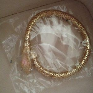 Golden snake bangle